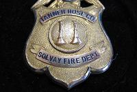 Obsolete Vintage Captain Solvay New York Fire Department Fireman's Badge