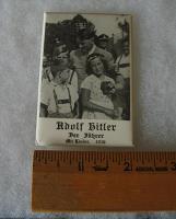 WWII Adolf Hitler Pocket Mirror With Seldom Seen Leather Carrying Case