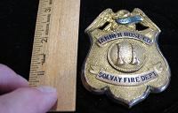 Obsolete Vintage Captain Solvay New York Fire Department Fireman's Badge
