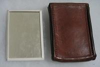 WWII Adolf Hitler Pocket Mirror With Seldom Seen Leather Carrying Case