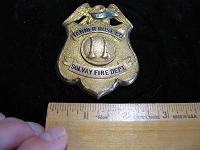 Obsolete Vintage Captain Solvay New York Fire Department Fireman's Badge