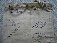 WWII USN NAVY Stenciled Seabag Shorty RM 3/C USS Preston DD-795