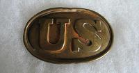 Civil War Union US Belt Buckle Plate Puppy Paw Studs