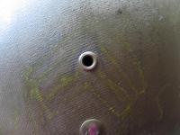 WWII Identified M1 Fixed Bale 9th Infantry Division 39th Regiment Helmet